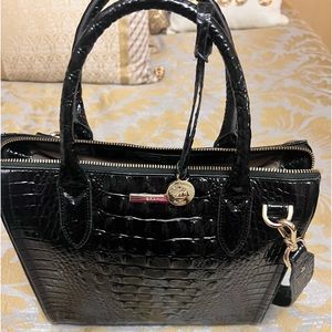 Brahmin black handbag in perfect condition with  dust bag.